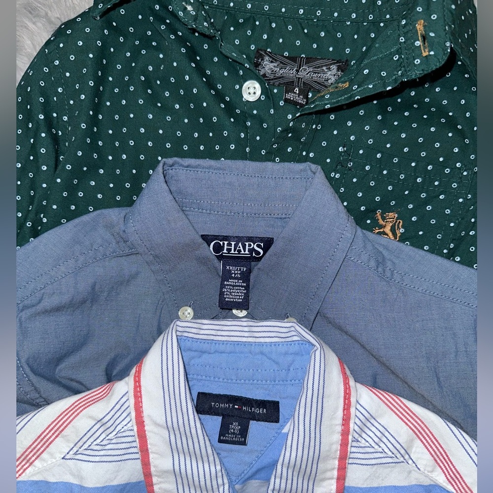 3 Boys Shirt Long Sleeve button down Size 4/5